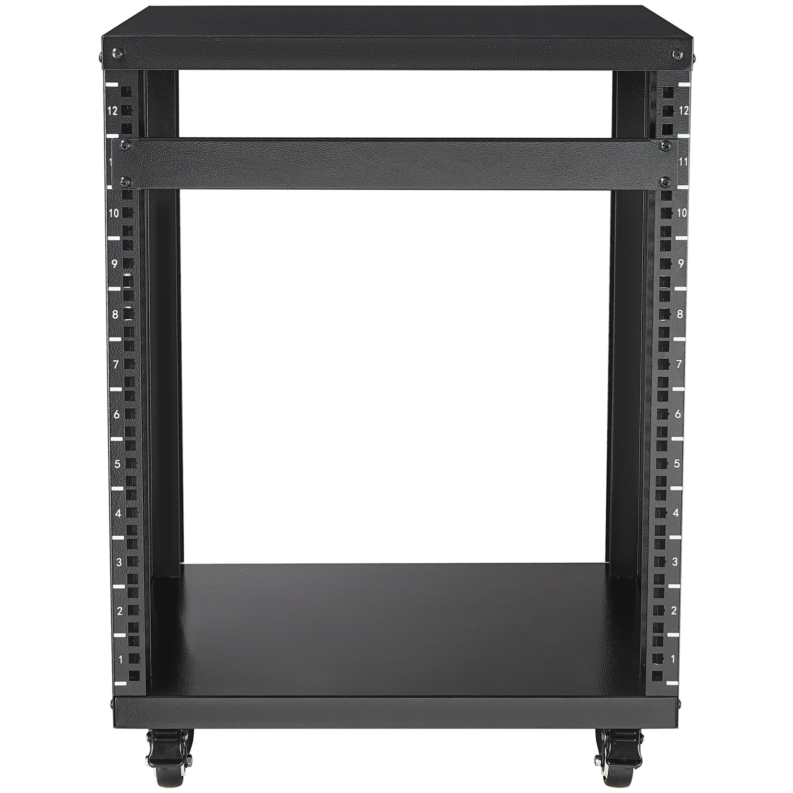 12U AV Rack Stand 500 Lbs Capacity Network Stereo Recording Studio Rack_voghion.com
